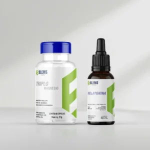 Kit 1 Melatonina Gotas 1 Triplo Magnésio -blems Supplements