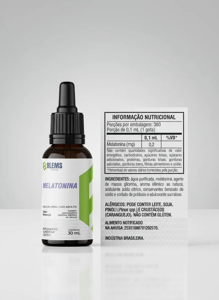 Kit 1 Melatonina Gotas 1 Triplo Magnésio -blems Supplements - Imagem 4