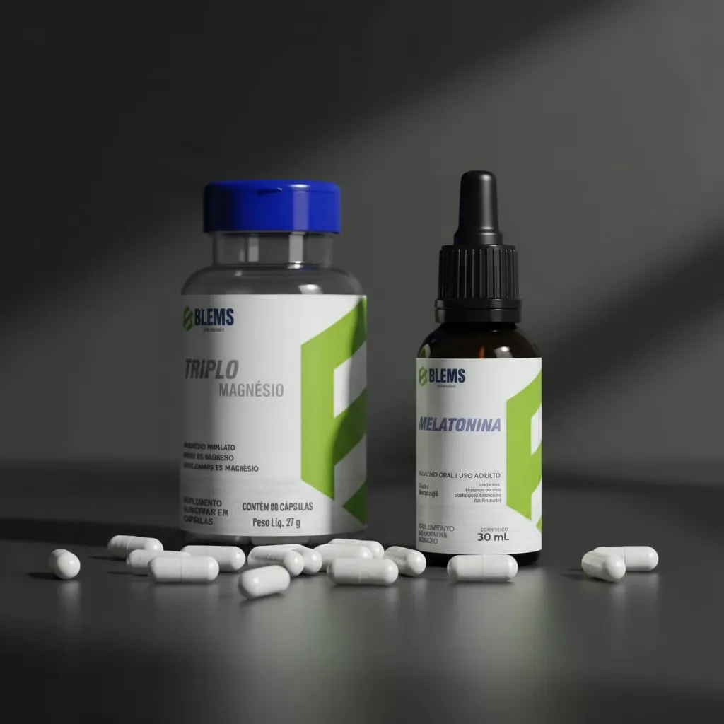 Kit 1 Melatonina Gotas 1 Triplo Magnésio -blems Supplements - Imagem 2
